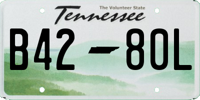 TN license plate B4280L