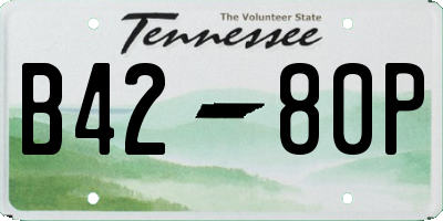 TN license plate B4280P