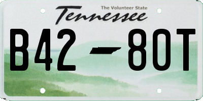 TN license plate B4280T