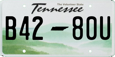 TN license plate B4280U