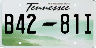 TN license plate B4281I