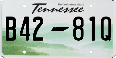 TN license plate B4281Q