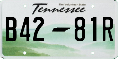 TN license plate B4281R