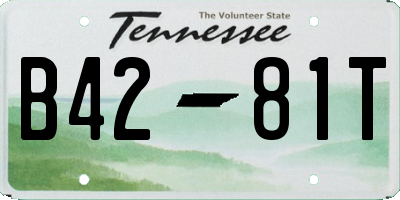 TN license plate B4281T