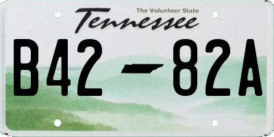 TN license plate B4282A