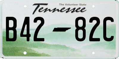 TN license plate B4282C