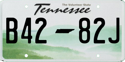 TN license plate B4282J