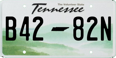 TN license plate B4282N