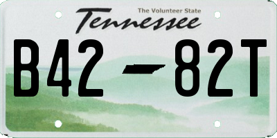 TN license plate B4282T