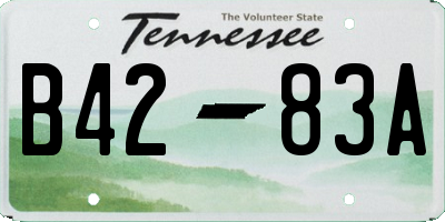 TN license plate B4283A