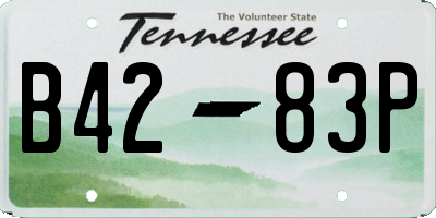 TN license plate B4283P