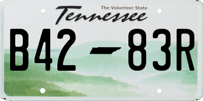 TN license plate B4283R