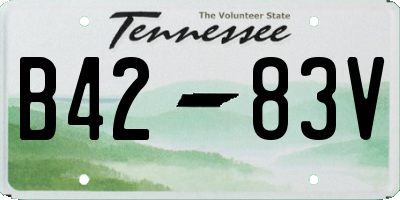 TN license plate B4283V