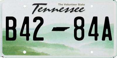 TN license plate B4284A