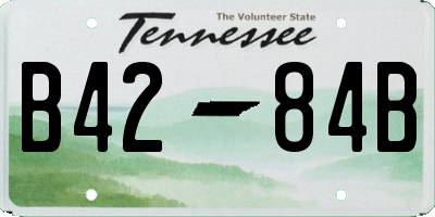 TN license plate B4284B