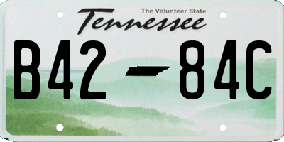 TN license plate B4284C