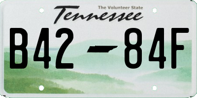 TN license plate B4284F