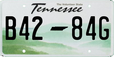 TN license plate B4284G