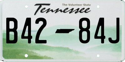 TN license plate B4284J