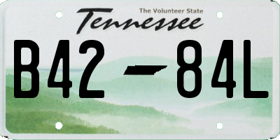 TN license plate B4284L