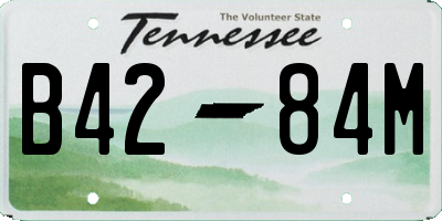 TN license plate B4284M