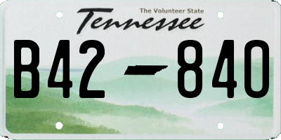 TN license plate B4284O