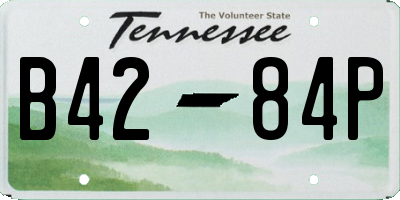TN license plate B4284P