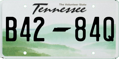 TN license plate B4284Q