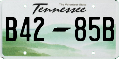 TN license plate B4285B
