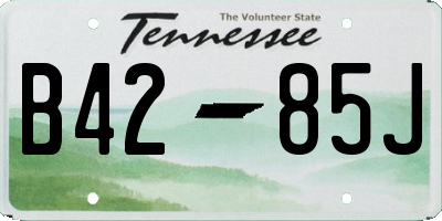 TN license plate B4285J