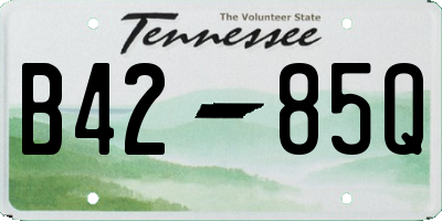 TN license plate B4285Q