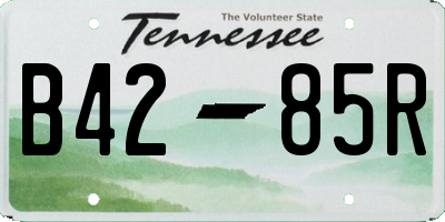 TN license plate B4285R