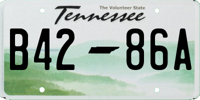 TN license plate B4286A