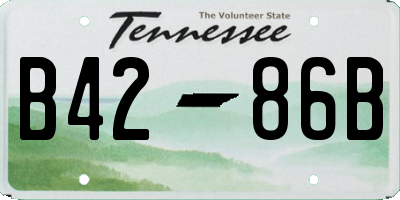 TN license plate B4286B