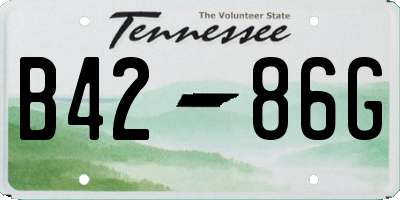 TN license plate B4286G