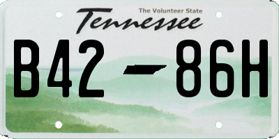 TN license plate B4286H