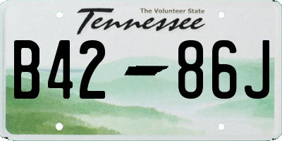 TN license plate B4286J