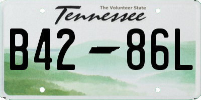 TN license plate B4286L