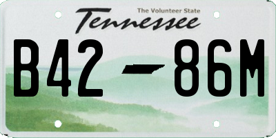 TN license plate B4286M