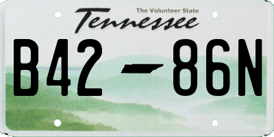TN license plate B4286N
