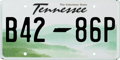 TN license plate B4286P