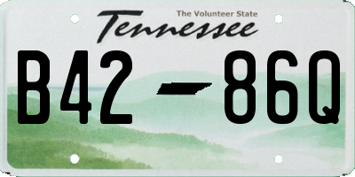 TN license plate B4286Q