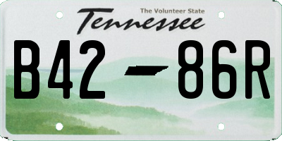 TN license plate B4286R