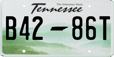 TN license plate B4286T