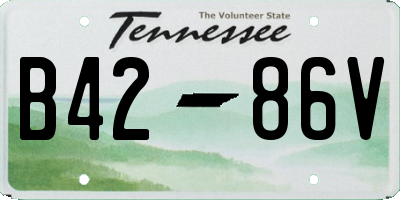 TN license plate B4286V