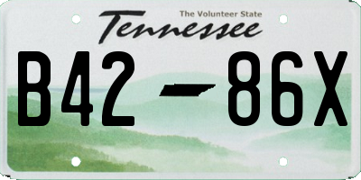 TN license plate B4286X