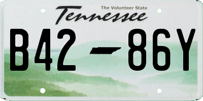 TN license plate B4286Y