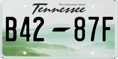 TN license plate B4287F