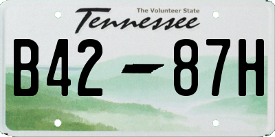 TN license plate B4287H
