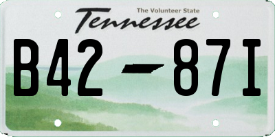 TN license plate B4287I
